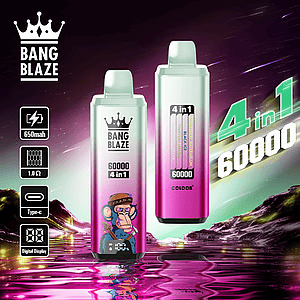 Bang Blaze 60K 4-in-1 Disposable Vape | 4 Flavors in 1 | 60,000 Puffs | 60ml E-liquid | Smart Display | Type-C Charging