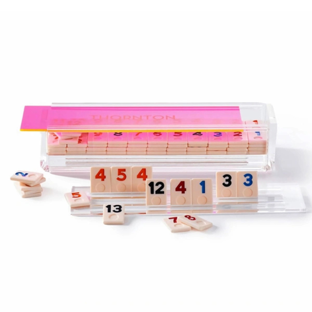 Acrylic Rummikub Game Set With 106 Tiles,Acrylic Rummikub - Rummikub Game Set With 106 Tiles