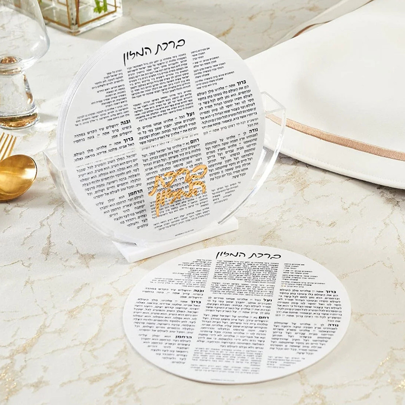 Round Bencher Set,Round Bencher Set - Lucite Bencher Set with White Acrylic Cards