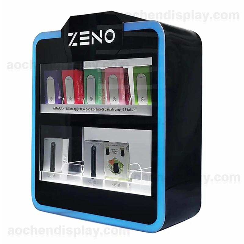 7 Color Vape Shop Display Case,7 Color Vape Shop Display Case - Custom E-Cigarette Showcase with Lock