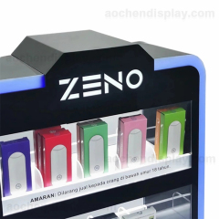 7 Color Vape Shop Display Case,7 Color Vape Shop Display Case - Custom E-Cigarette Showcase with Lock