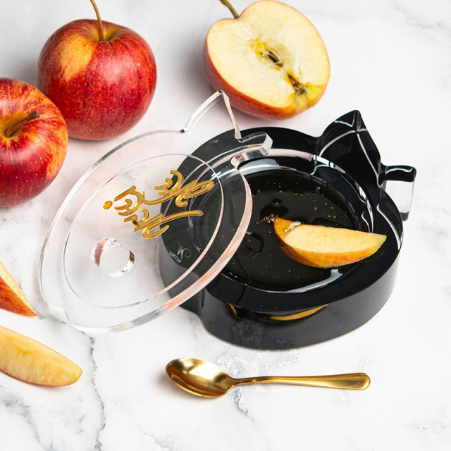 Die-Cut Apple Honey Dish,Die-Cut Apple Honey Dish - Lucite Honey Dish