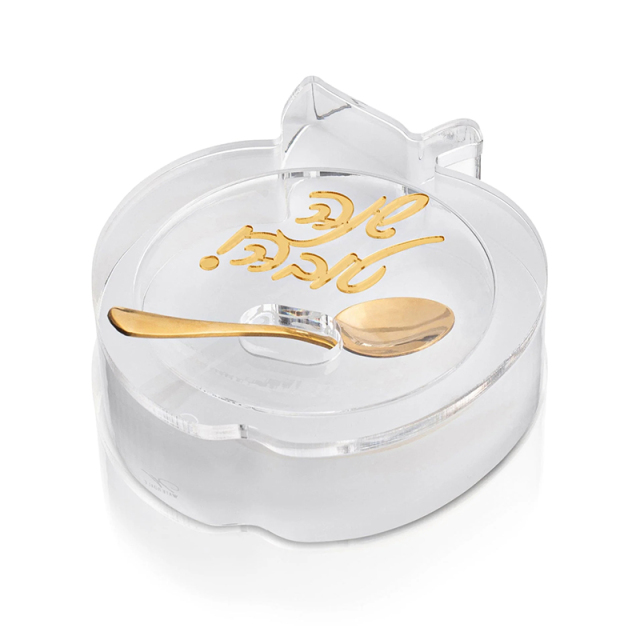 Die-Cut Apple Honey Dish,Die-Cut Apple Honey Dish - Lucite Honey Dish