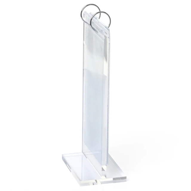 Acrylic Flip Menu Stand with Binder Rings,Acrylic Flip Menu Stand with Binder Rings - Tabletop Double-Sided Menu Display Holder