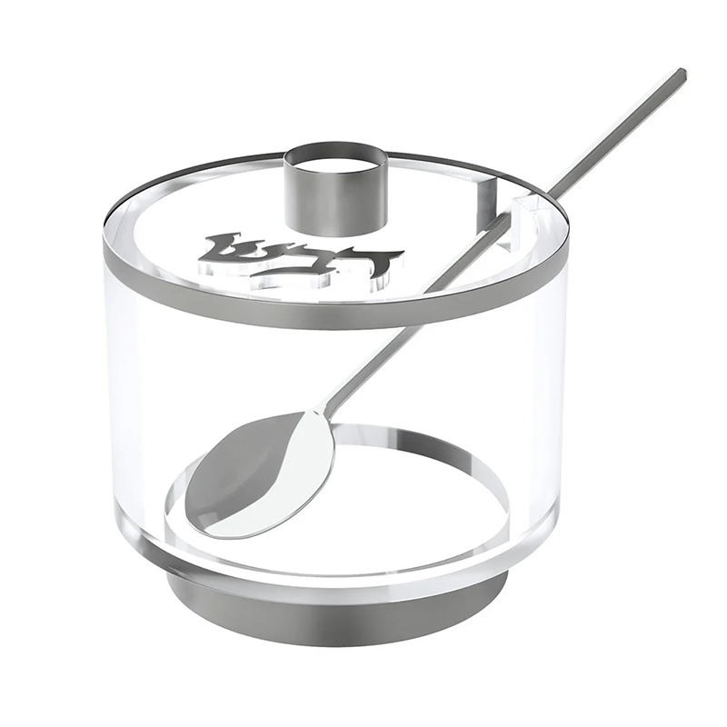 Modern Acrylic Judaica Honey Dish
