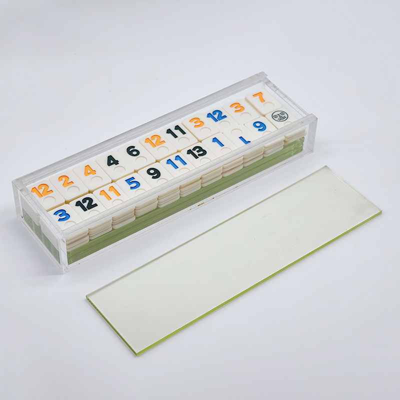 Acrylic Rummikub Set with Tile Holder Case,Acrylic Rummikub Set with Tile Holder Case | Modern Lucite Rummy Game Set