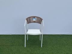 Twisted rattan flat tube chair