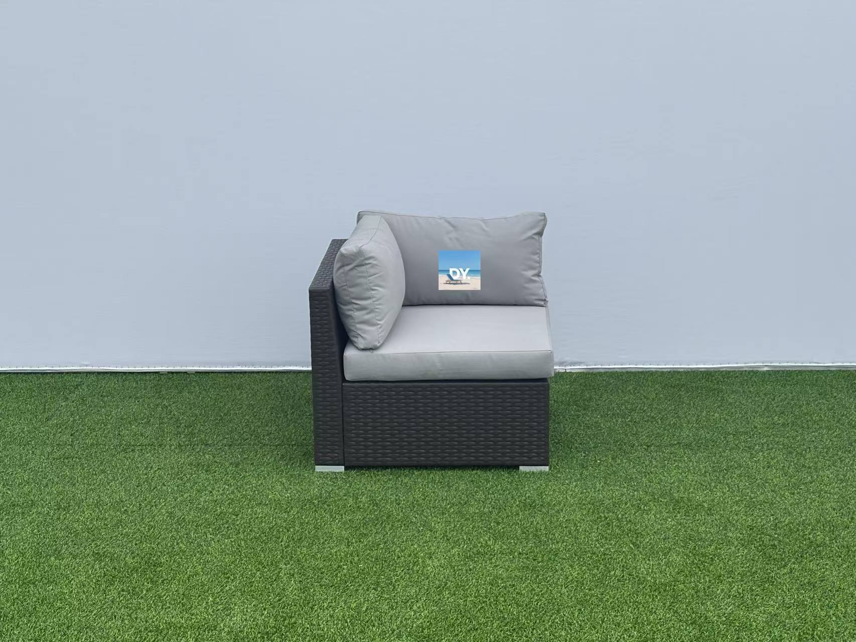 Relax Corner · Iron & Rattan Sectional Sofa
