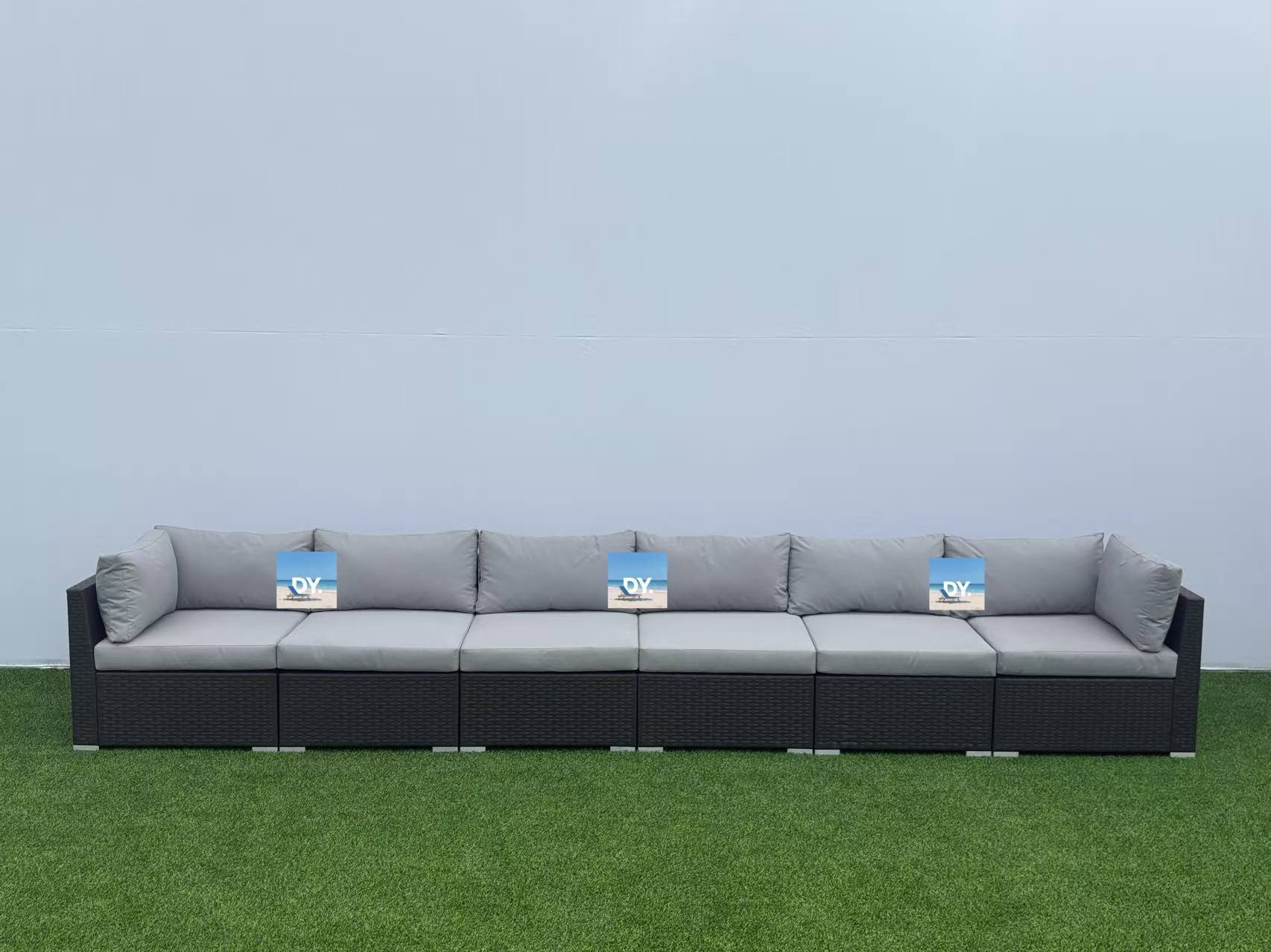 Relax Corner · Iron & Rattan Sectional Sofa