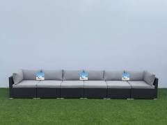 Relax Corner · Iron & Rattan Sectional Sofa