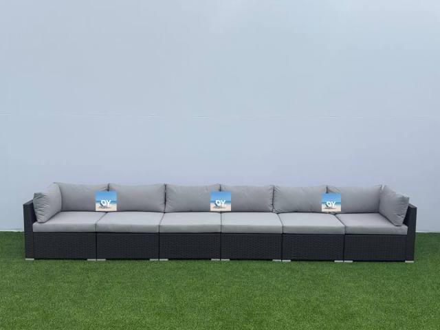 Relax Corner · Iron & Rattan Sectional Sofa
