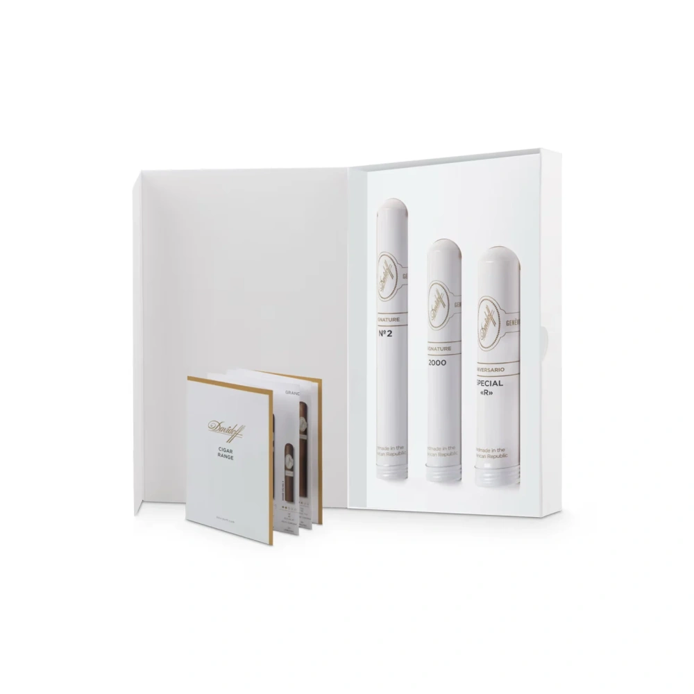 Davidoff Selection White Tubos 大卫杜夫 精选礼盒 白色 铝管組合裝 3支/盒
