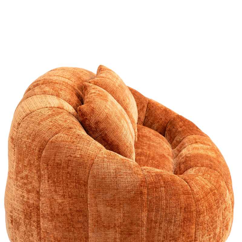 Bean Bag sofa Lazy Sofa Durable Comfort Lounger High Back Bean Bag Chair Couch for Adults and Kids, Indoor & Outdoor, Accent Floor Soft Lounge Chair  (Orange chenille)