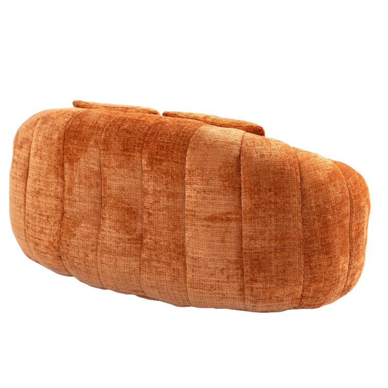 Bean Bag sofa Lazy Sofa Durable Comfort Lounger High Back Bean Bag Chair Couch for Adults and Kids, Indoor & Outdoor, Accent Floor Soft Lounge Chair  (Orange chenille)