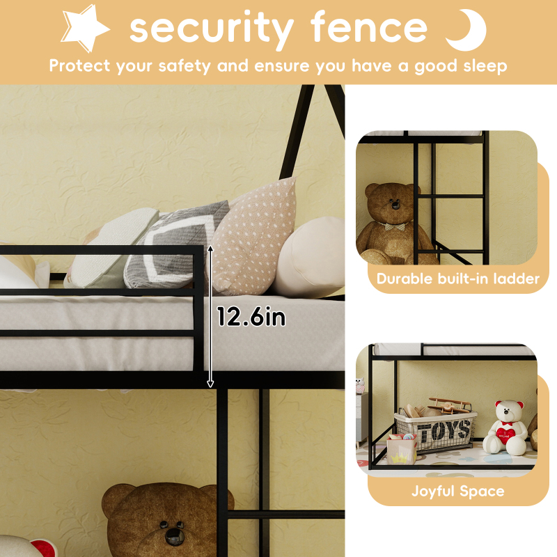 Metal Twin over Twin Bunk Bed