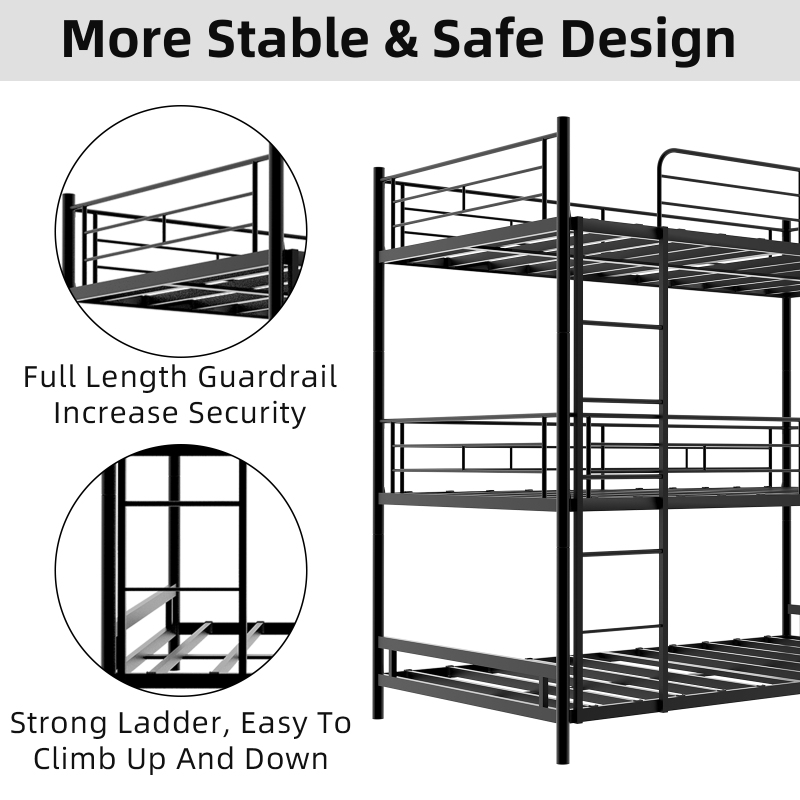 Metal Triple Bunk Bed