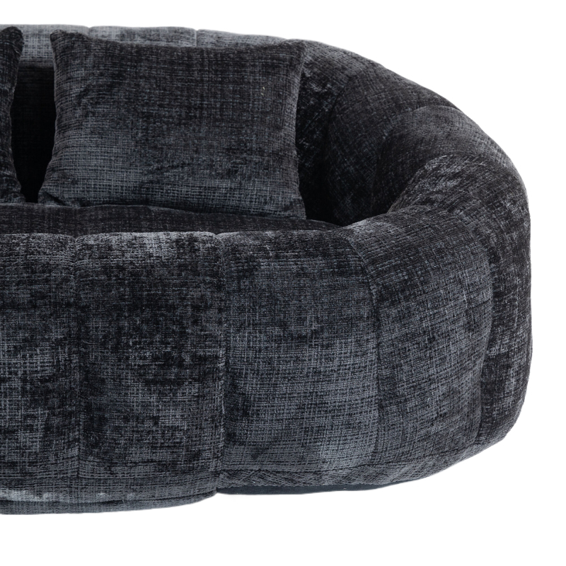 Bean Bag sofa Lazy Sofa Durable Comfort Lounger High Back Bean Bag Chair Couch for Adults and Kids, Indoor & Outdoor, Accent Floor Soft Lounge Chair  (Black chenille)