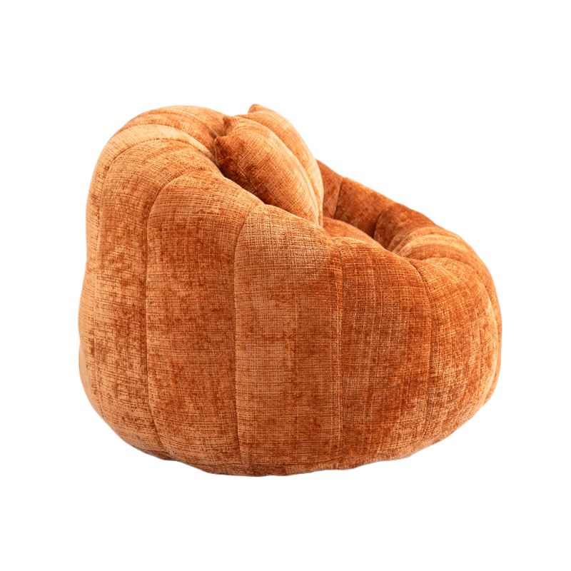 Bean Bag sofa Lazy Sofa Durable Comfort Lounger High Back Bean Bag Chair Couch for Adults and Kids, Indoor & Outdoor, Accent Floor Soft Lounge Chair  (Orange chenille)