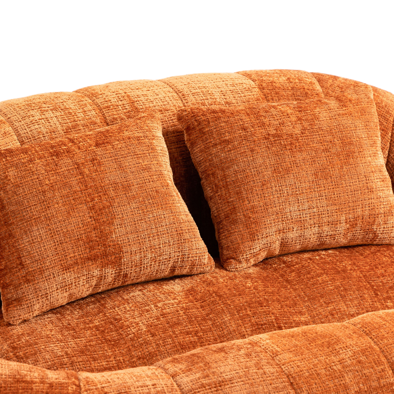 Bean Bag sofa Lazy Sofa Durable Comfort Lounger High Back Bean Bag Chair Couch for Adults and Kids, Indoor & Outdoor, Accent Floor Soft Lounge Chair  (Orange chenille)