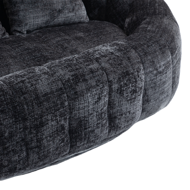 Bean Bag sofa Lazy Sofa Durable Comfort Lounger High Back Bean Bag Chair Couch for Adults and Kids, Indoor & Outdoor, Accent Floor Soft Lounge Chair  (Black chenille)