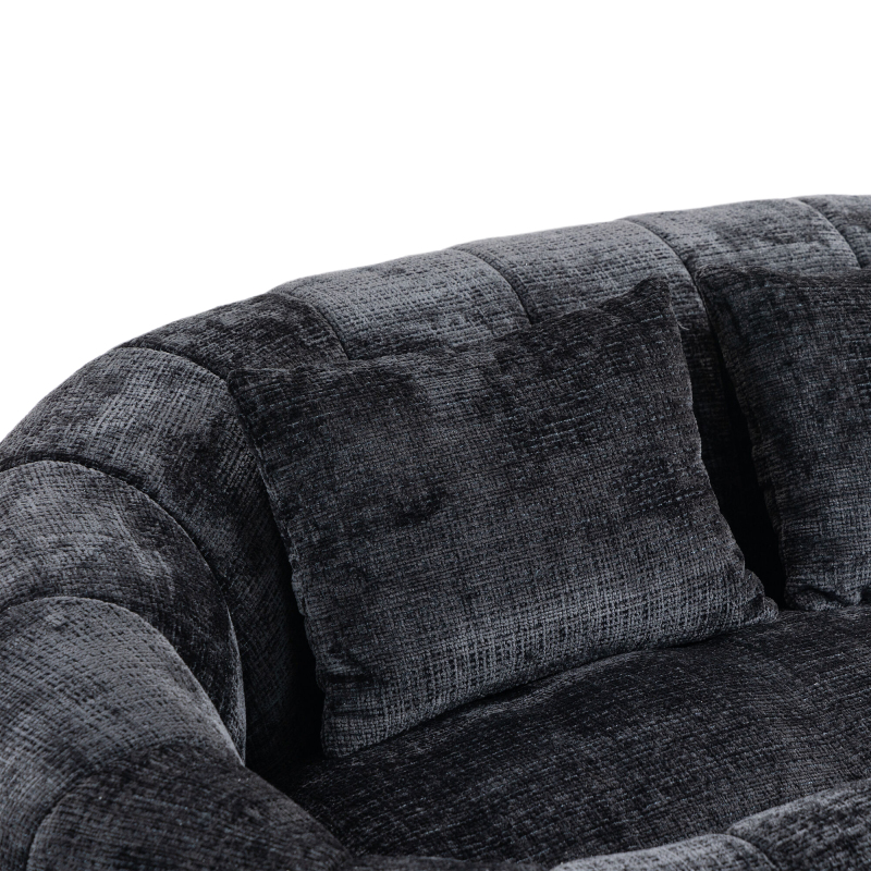 Bean Bag sofa Lazy Sofa Durable Comfort Lounger High Back Bean Bag Chair Couch for Adults and Kids, Indoor & Outdoor, Accent Floor Soft Lounge Chair  (Black chenille)