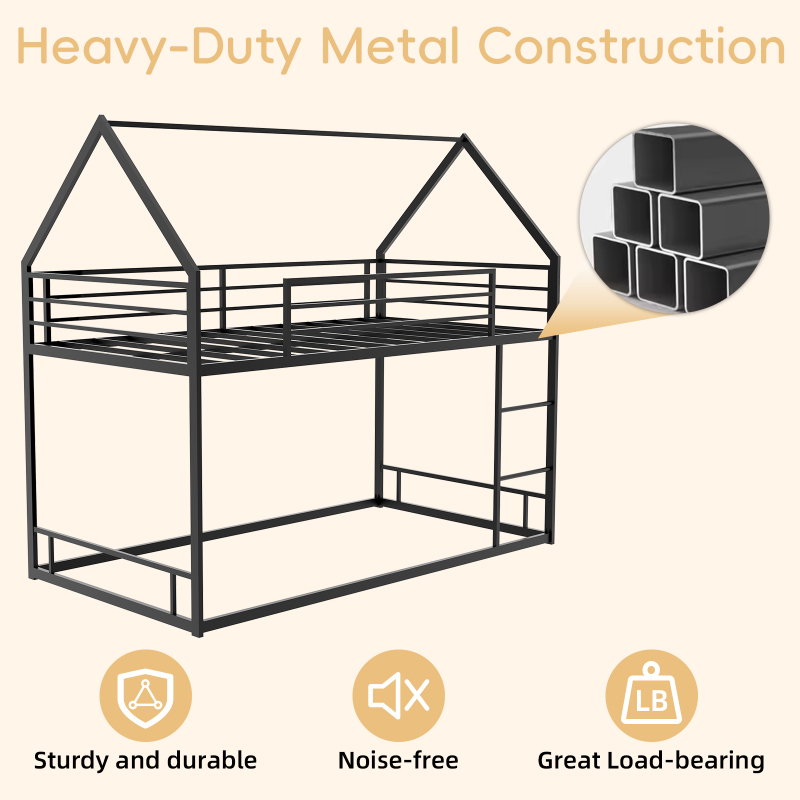 Metal Twin over Twin Bunk Bed