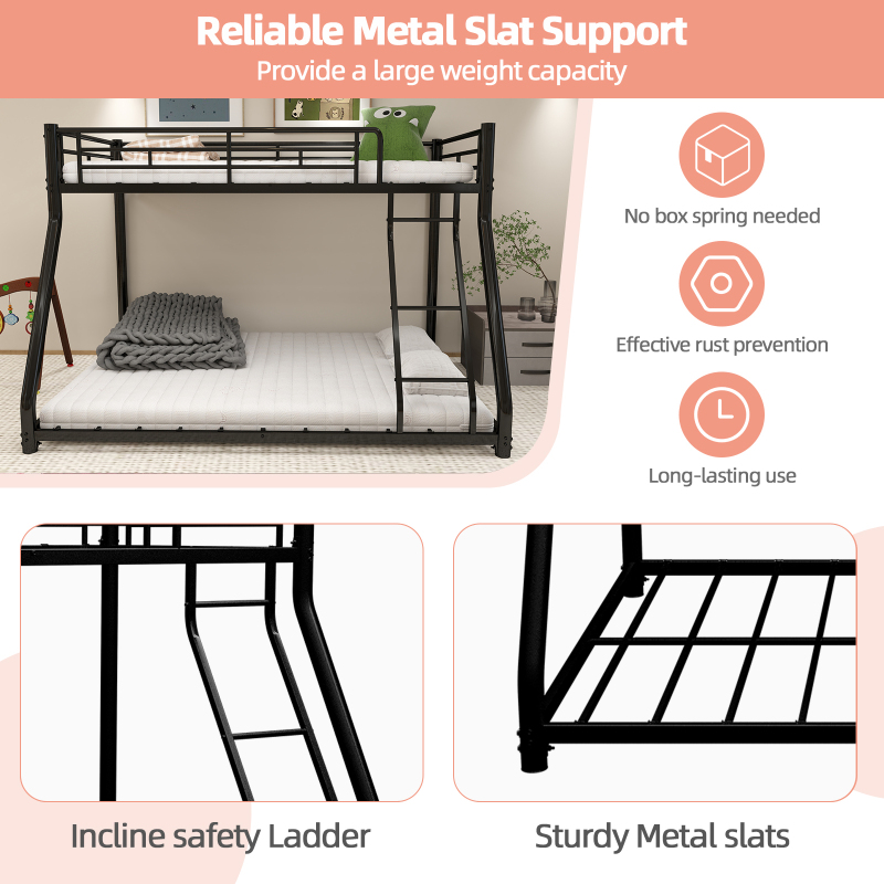 Heavy Duty Metal Bunk Bed Frame