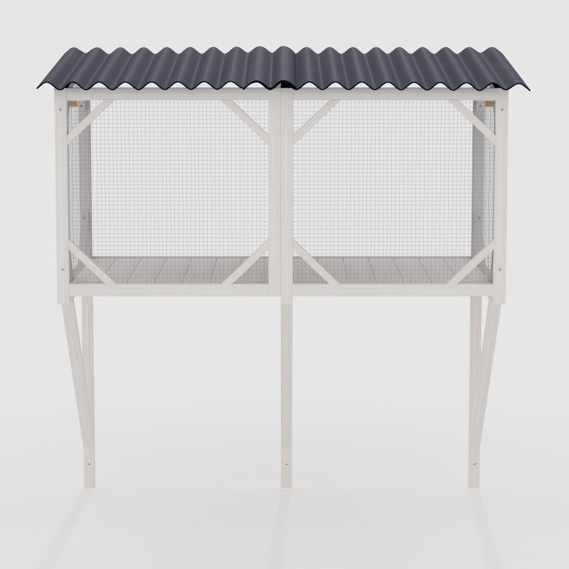 Cat Window Box, 43.3" Catio Outdoor Cat Enclosure for Sunbathing, Napping & Viewing, Window Perch for Large Indoor Cats - All Weather Use, Cat Cage