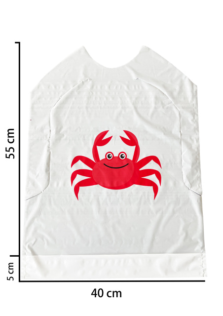 Adult Disposable Poly Crab Bib