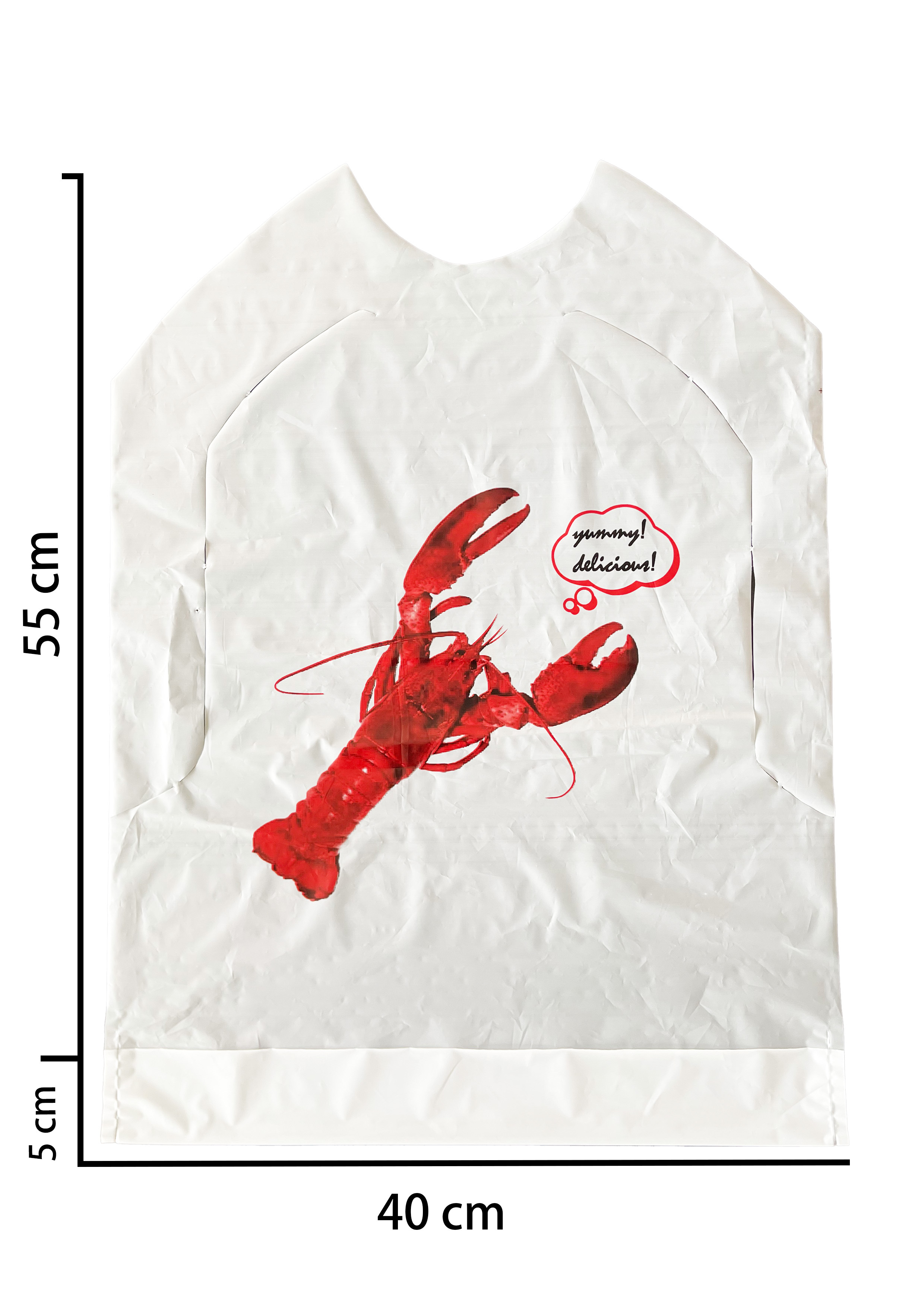 Adult Disposable Poly Lobster Bib