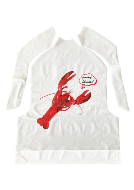 Adult Disposable Poly Lobster Bib