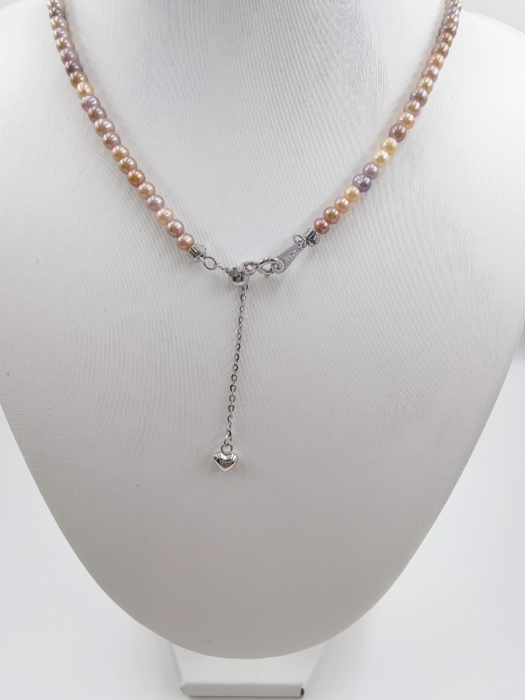 Candy Color  Freshwater Pearl Necklace 3.5mm