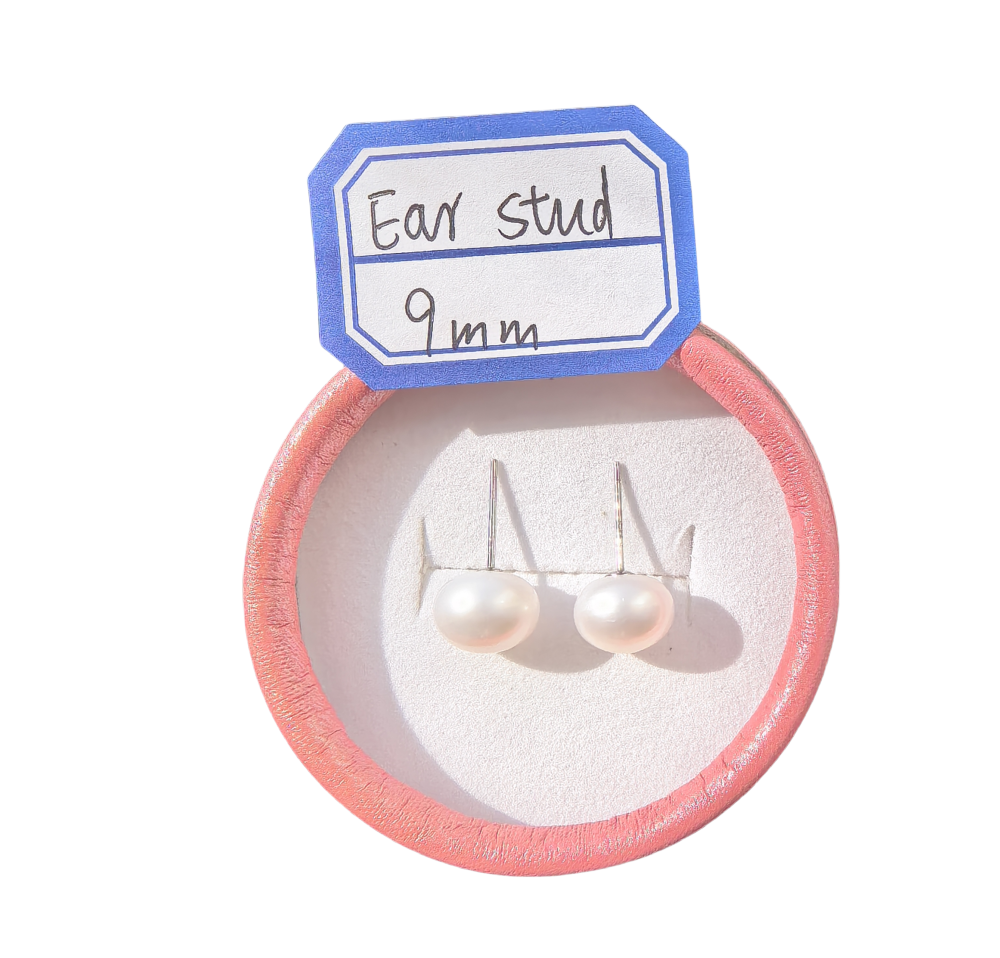 9mm Pearl Earring  White Color Natural Pearl