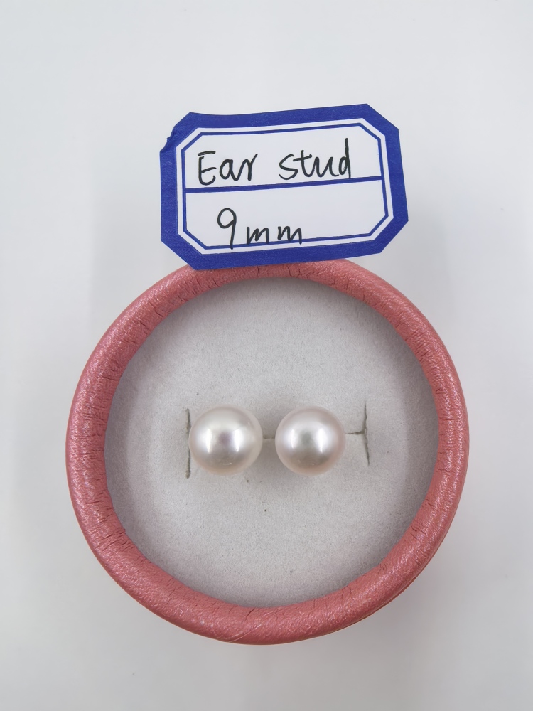 9mm Pearl Earring  White Color Natural Pearl