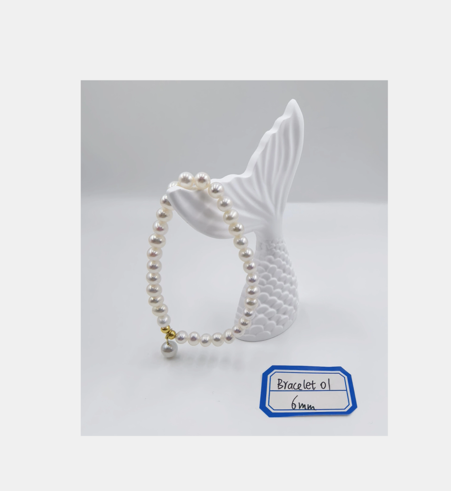 Beautiful White Pearls Bracelet 6mm
