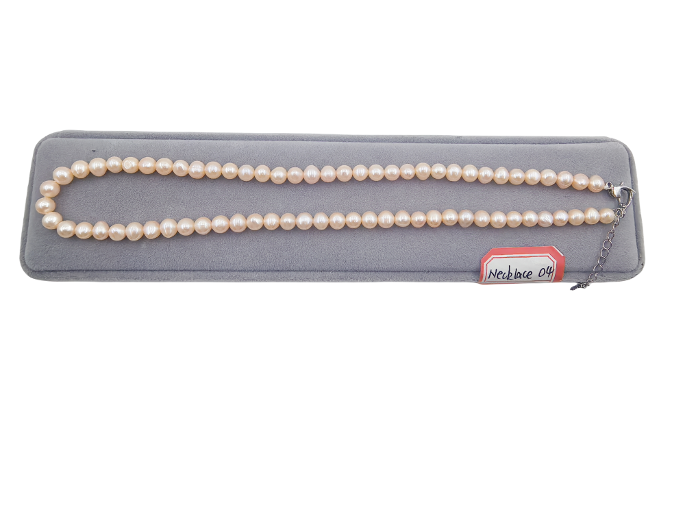 Freshwater Pearl Necklace Chinese red color 6mm