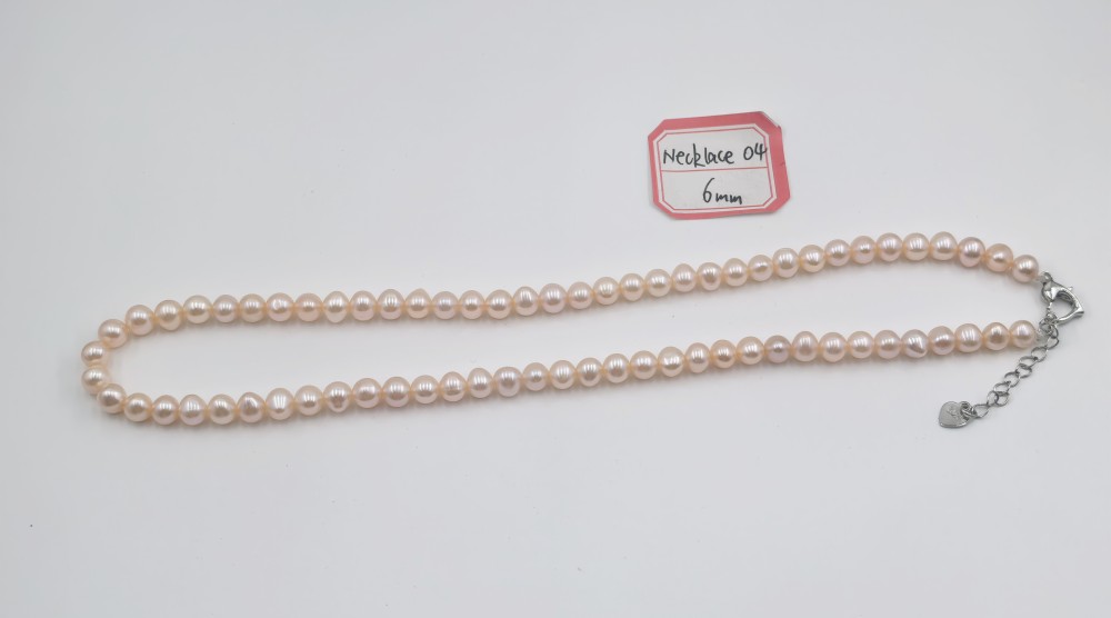 Freshwater Pearl Necklace Chinese red color 6mm