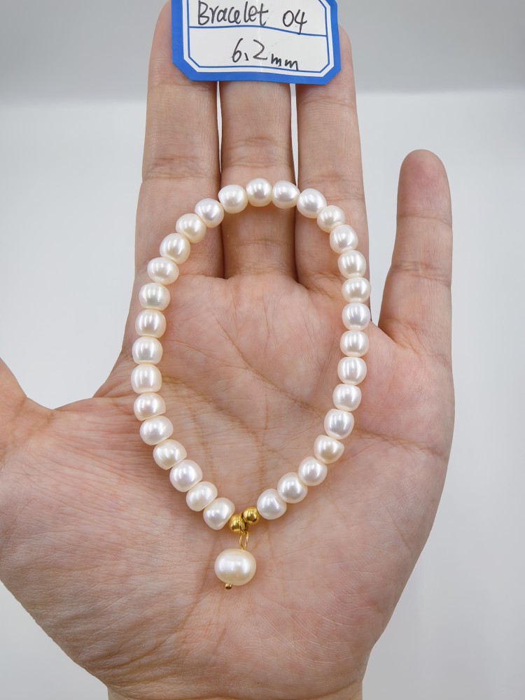 Shape of Treasure Bowl Pearls Bracelet 6.2mm