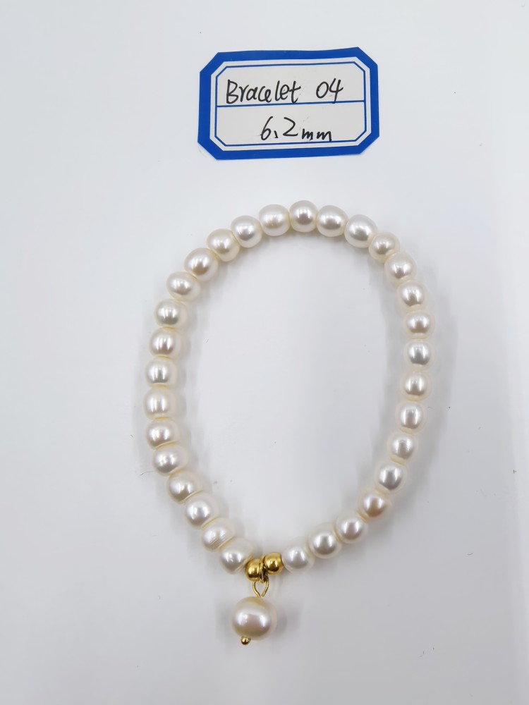 Shape of Treasure Bowl Pearls Bracelet 6.2mm
