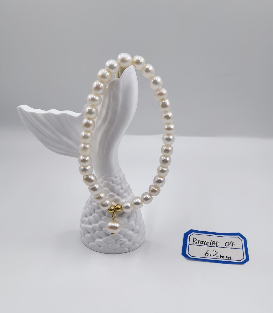 Shape of Treasure Bowl Pearls Bracelet 6.2mm