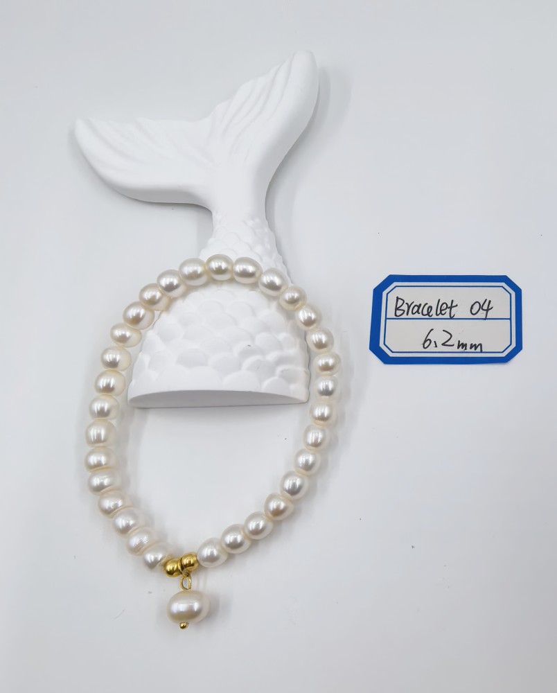 Shape of Treasure Bowl Pearls Bracelet 6.2mm