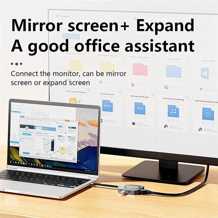 8-IN-1 Magnetic 2230 M.2 NVMe SSD Enclosure - 10Gbps USB-C 3.2 Gen2 to NVMe PCI-E, 100W Charger for iPhone15 Pro & MacBook