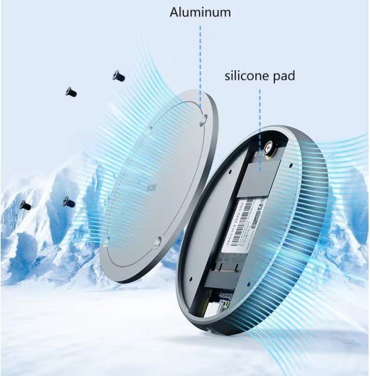 Magnetic 2230/2242 M.2 NVMe SSD Enclosure, 10Gbps USB 3.1 Type-C External SSD Case, Aluminum Portable Enclosure for NVMe M.2 2230/2242 SSD, Compatible with Windows/Mac/Linux/Android