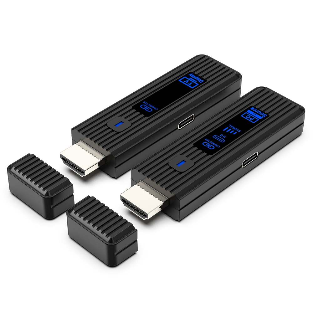 Wireless Display Adapter 1080P@60Hz – 5.8GHz HDMI Screen Mirroring Dongle, Plug & Play, Ultra-Compact ABS Design, 50M Range, Multi-Device Casting (8-in-1), No Wi-Fi/Apps Needed for Home/Office/Gaming(AV80-A)