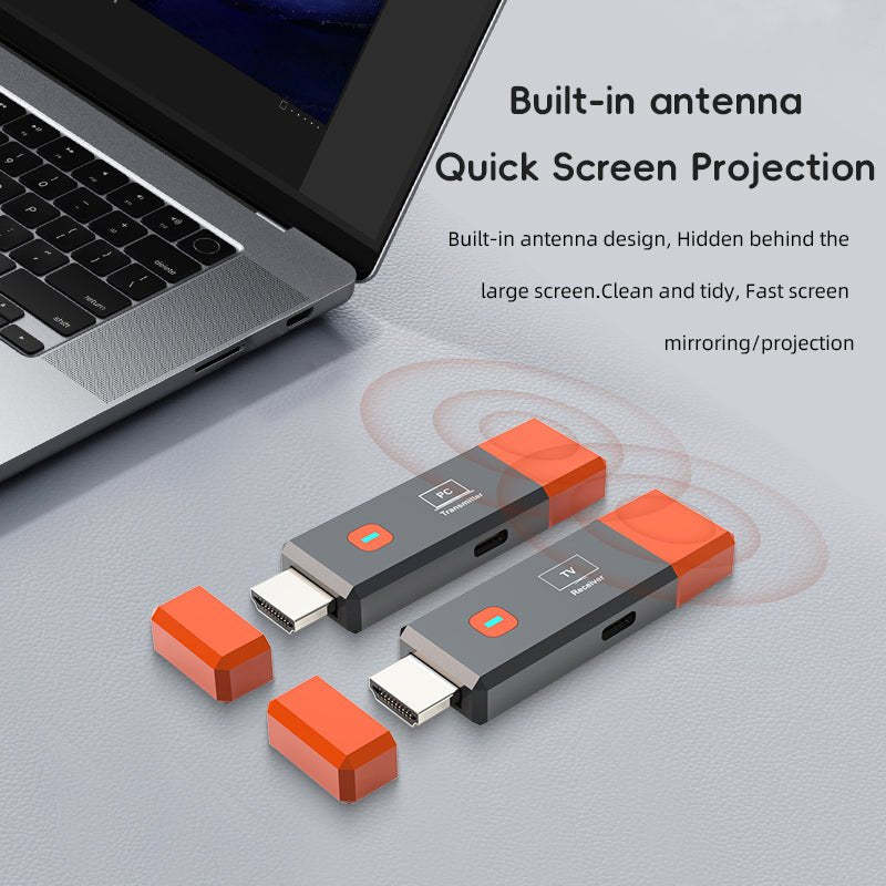 Wireless Display Adapter 1080P@60Hz – 5.8GHz HDMI Screen Mirroring Dongle, Plug & Play, Ultra-Compact ABS Design, 50M Range, Multi-Device Casting (8-in-1), No Wi-Fi/Apps Needed for Home/Office/Gaming（AV80-B）