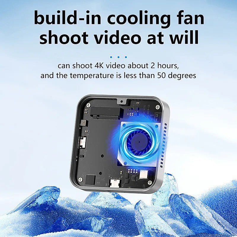 Magnetic M.2 NVMe SSD Enclosure with Built-in Cooling Fan & 100W PD Charging, USB 3.1 Gen 2 Type-C (10Gbps) Aluminum External Case for 2230/2242 PCIe NVMe SSDs up to 2TB, Compact Portable Design, Compatible with Windows/Mac/Linux/Android Devices