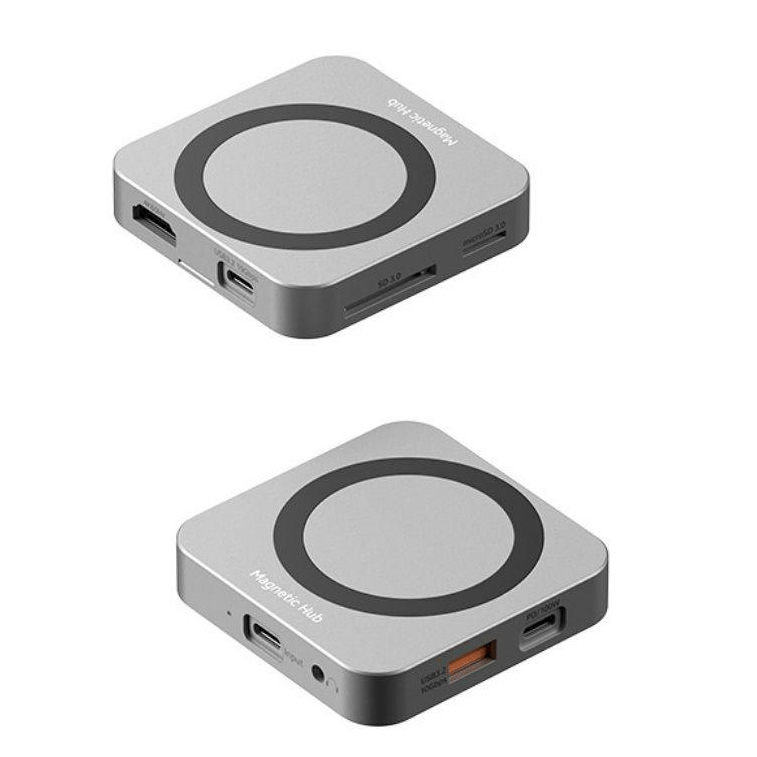 8-IN-1 Magnetic 2230 M.2 NVMe SSD Enclosure - 10Gbps USB-C 3.2 Gen2 to NVMe PCI-E, 100W Charger for iPhone15 Pro & MacBook