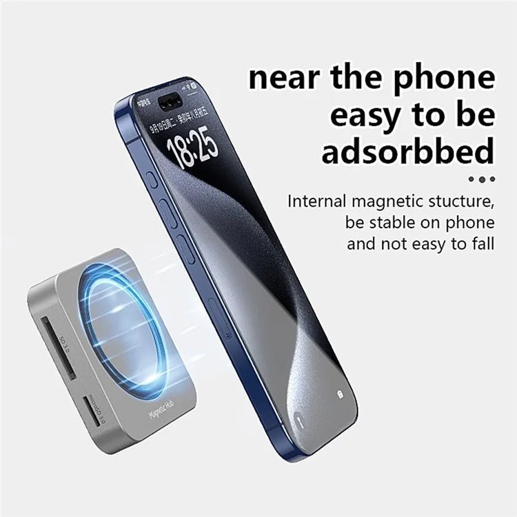 8-IN-1 Magnetic 2230 M.2 NVMe SSD Enclosure - 10Gbps USB-C 3.2 Gen2 to NVMe PCI-E, 100W Charger for iPhone15 Pro & MacBook