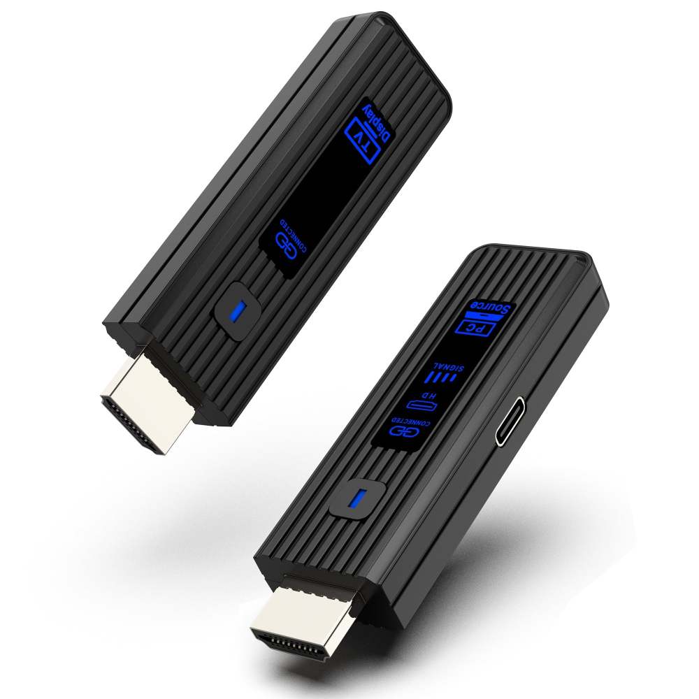 Wireless Display Adapter 1080P@60Hz – 5.8GHz HDMI Screen Mirroring Dongle, Plug & Play, Ultra-Compact ABS Design, 50M Range, Multi-Device Casting (8-in-1), No Wi-Fi/Apps Needed for Home/Office/Gaming(AV80-A)