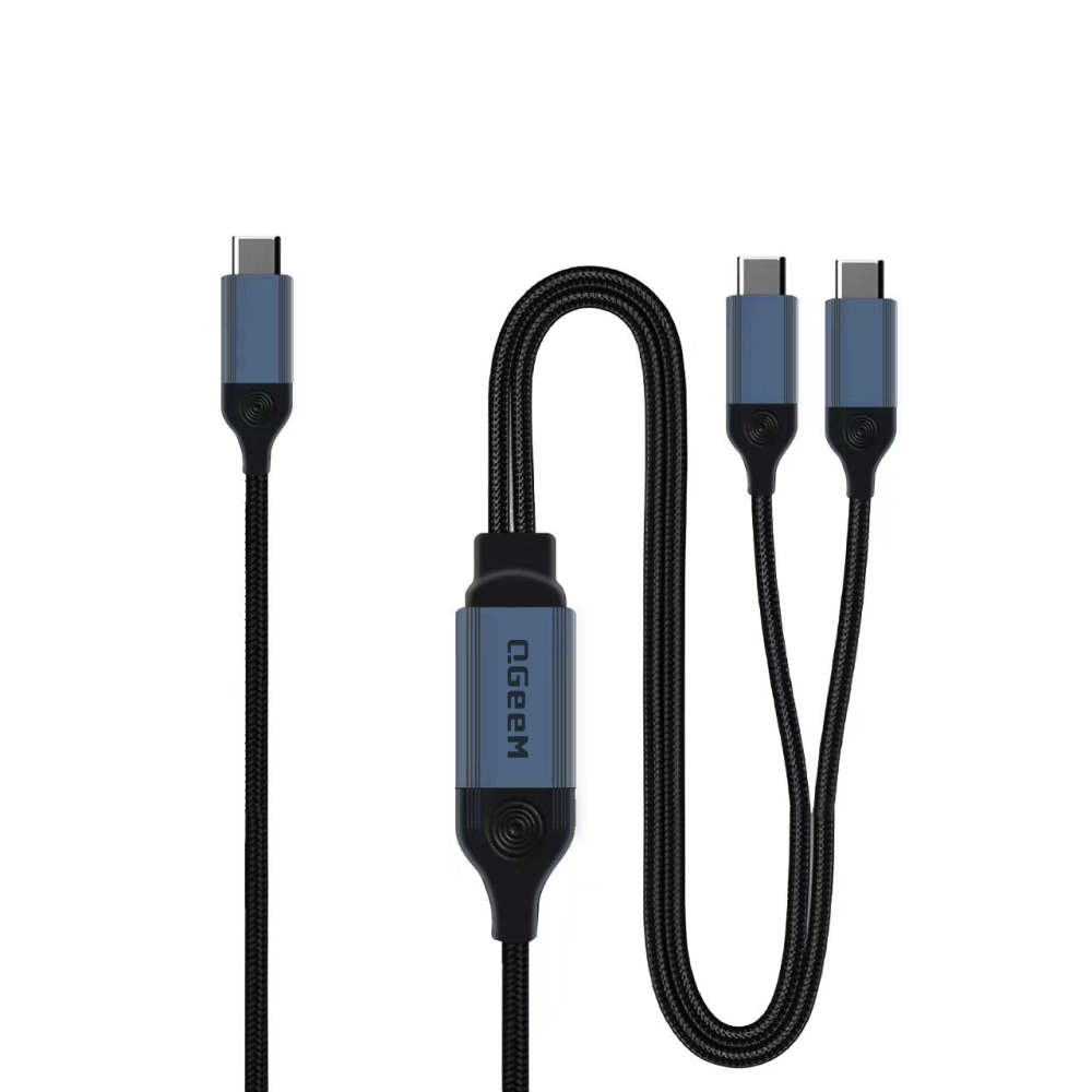 USB-C Cable,&nbsp; 2-in-1 USB C to USB C Cable 140W Max, Fast Charging for iPhone15 Series/16 Series, MacBook Pro, iPad Pro, Galaxy S23/S22 Braided(CC0082-A)